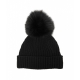 Beanie in cachemire nero