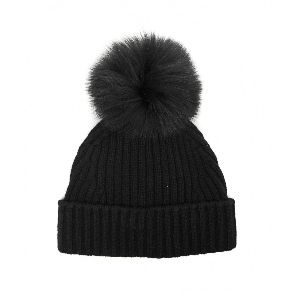 Beanie in cachemire nero