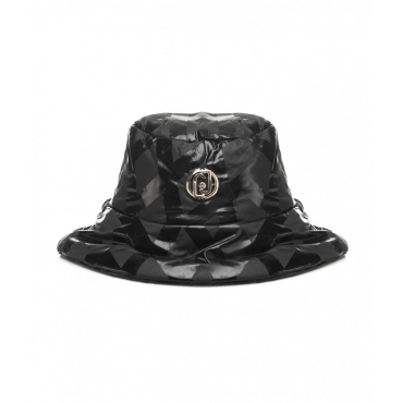 Bucket hat con logo nero