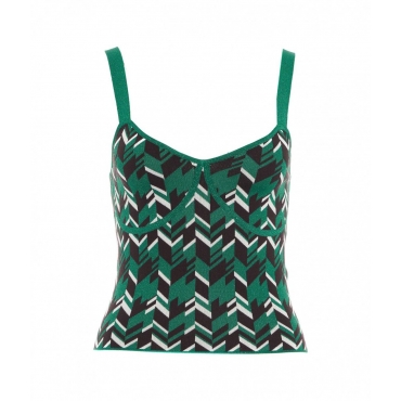 Top bustier in maglia Catlin verde