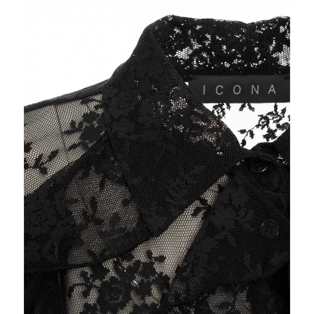 Blusa on sale pizzo nero