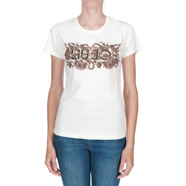 Tshirt Liu Jo Jeans Donna Moda M/C BIANCO LIU JO