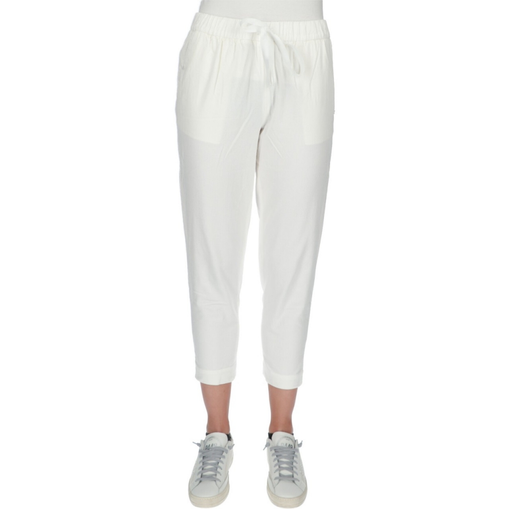 Pantalone Sun 68 Donna Coulisse Corduroy 31 BIANCO PANNA