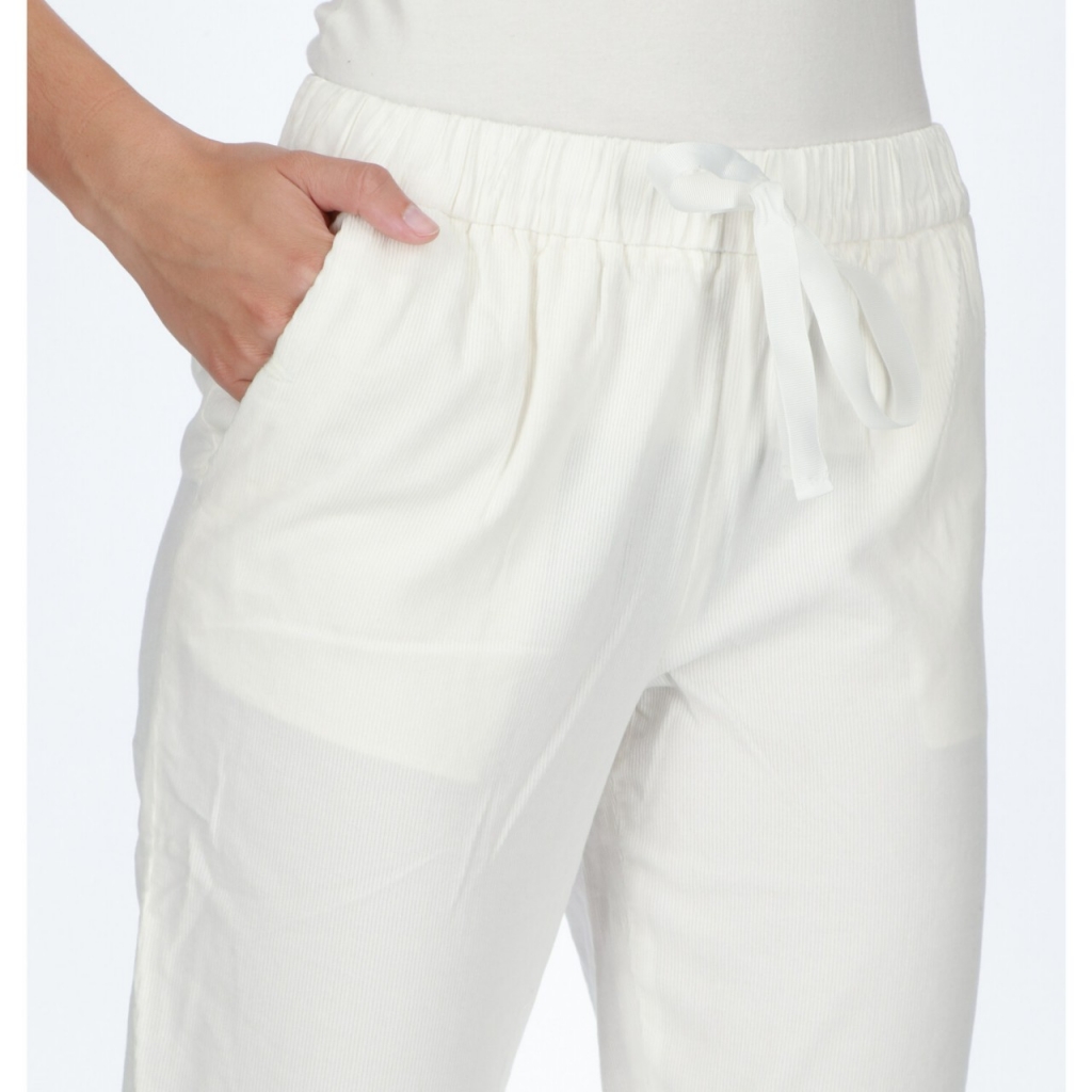 Pantalone Sun 68 Donna Coulisse Corduroy 31 BIANCO PANNA