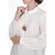 Camicia ScotchSoda Donna Pin Tuck Bib Top OFF WHITE