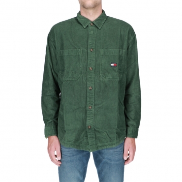 Camicia Tommy Hilfiger Jeans Uomo Casual Cordury L2M GREEN