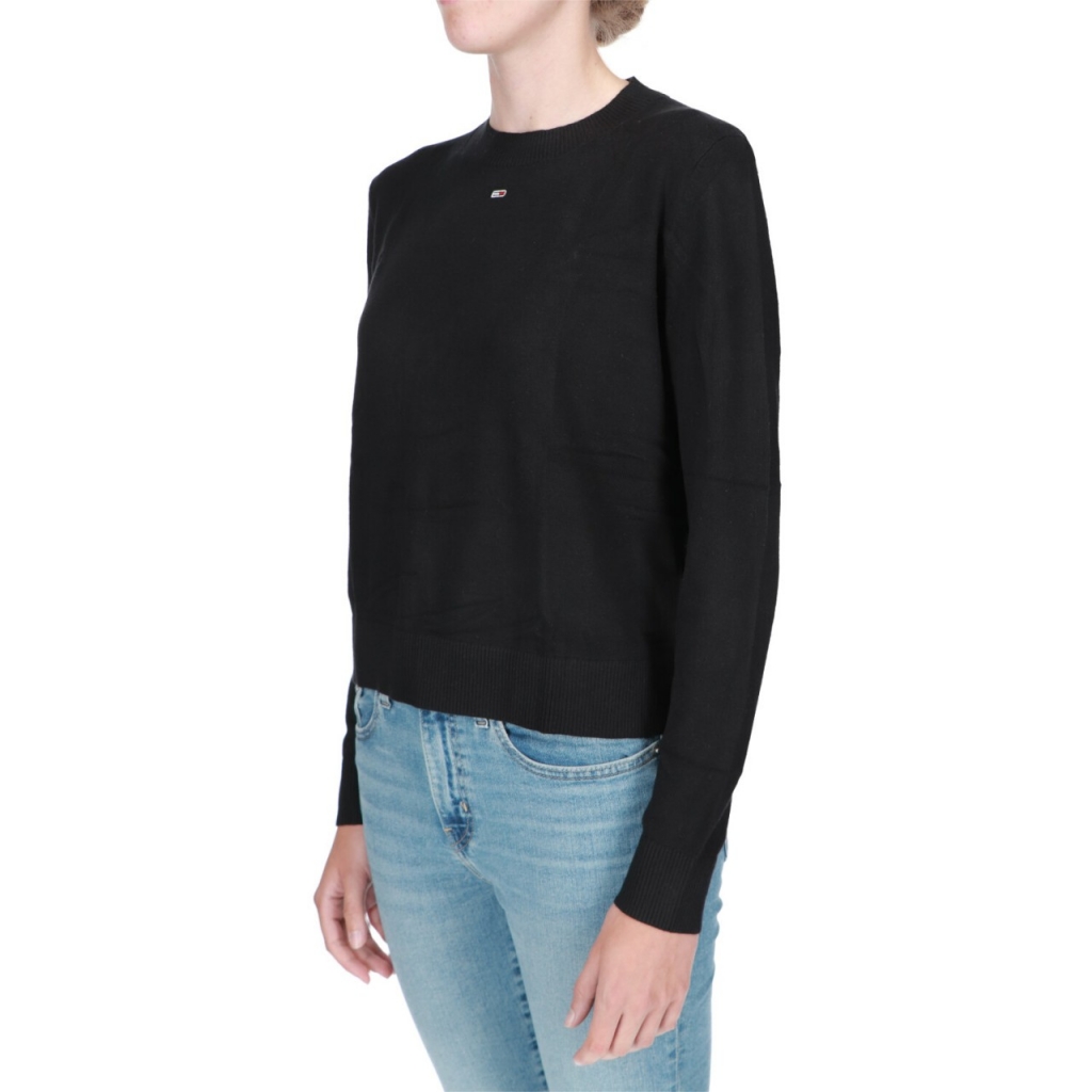 Maglia Tommy Hilfiger Donna Essential Girocollo BDS BLACK