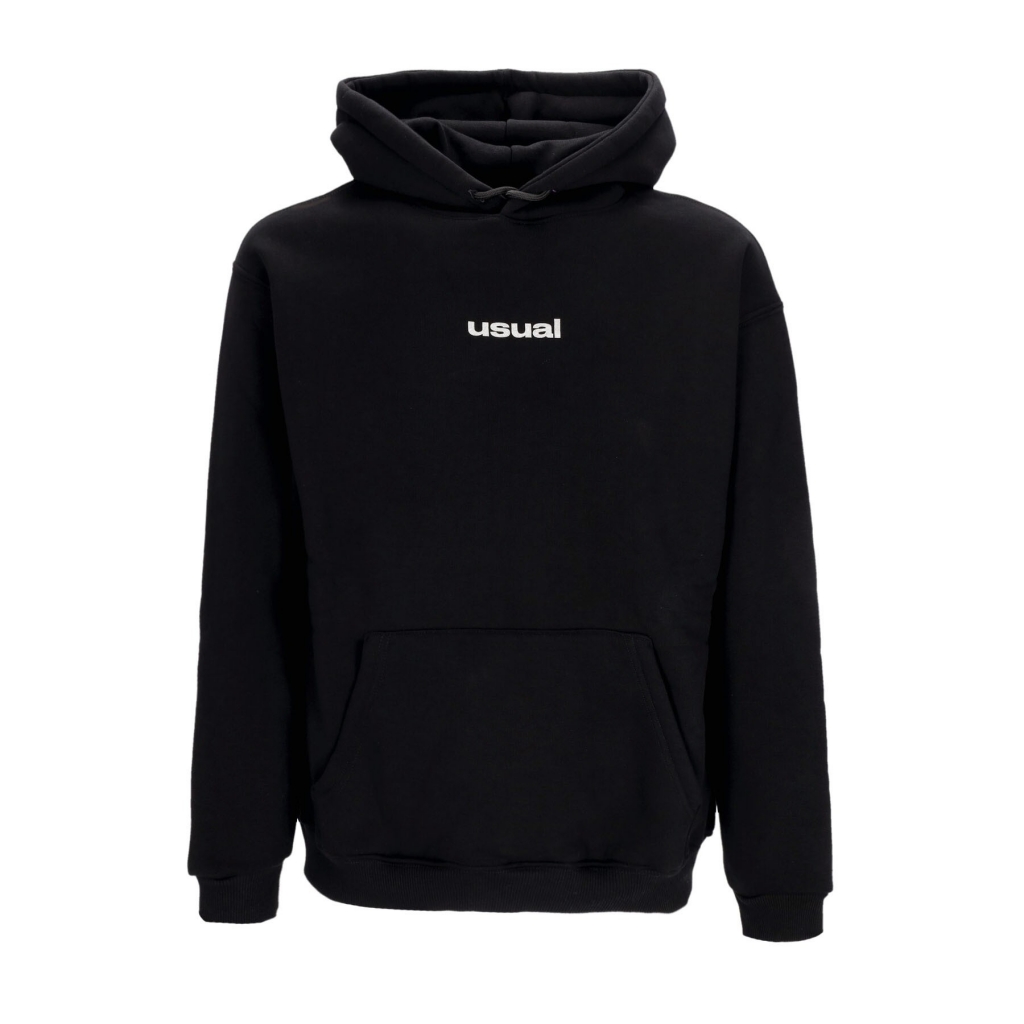 felpa cappuccio uomo crown hoodie BLACK