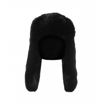 Trapper hat in eco pelliccia nero