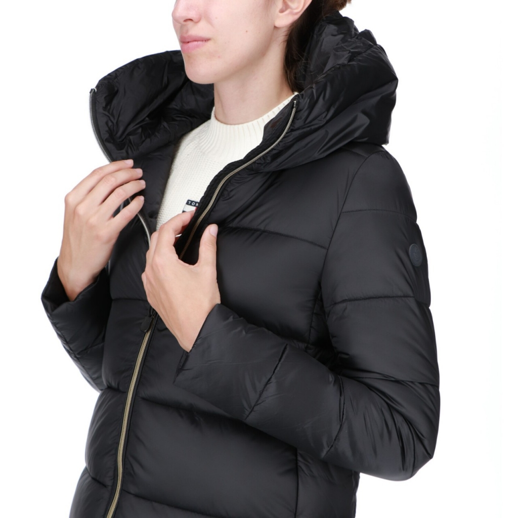 Giacca Save The Duck Donna Lysa Cappotto Cappuccio BLACK