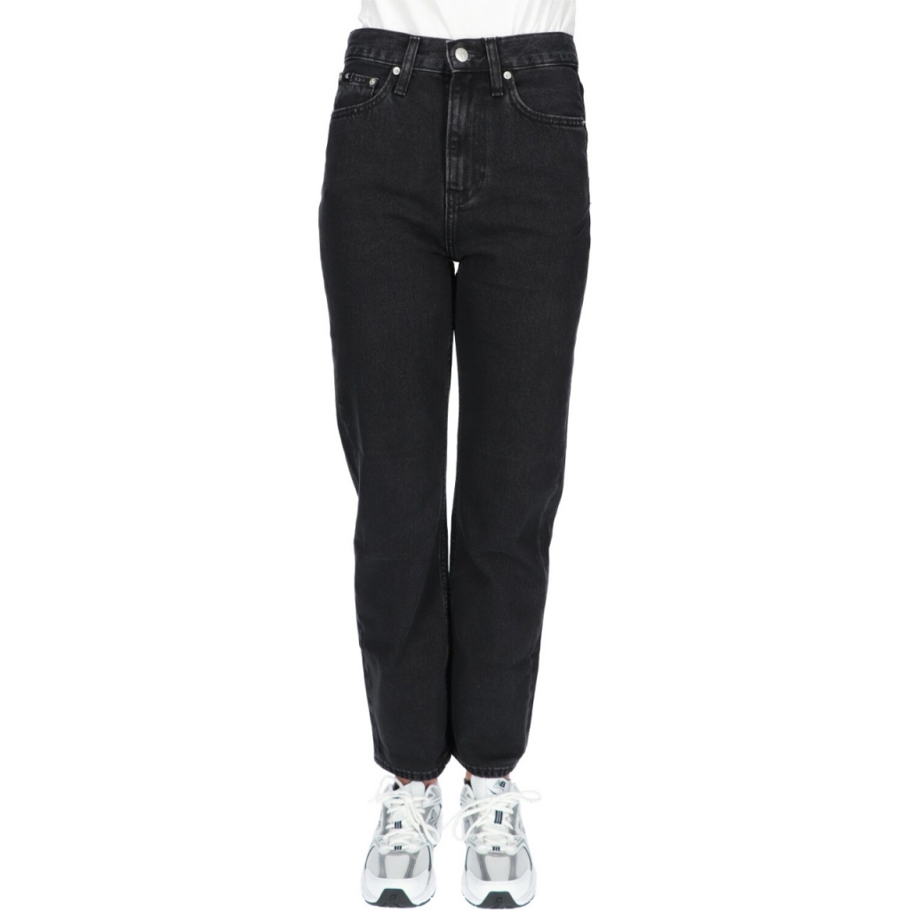 Jeans Calvin Klein Jeans Donna High Rise Straight 1BY DENIM BLACK