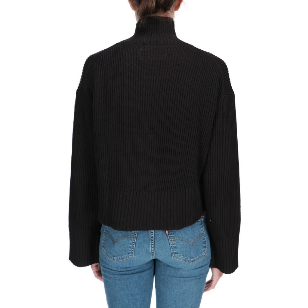 Maglia Calvin Klein Jeans Donna Label Chunky Sweater BEH CK BLACK