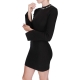 Vestito Calvin Klein Jeans Donna Logo Intarsia BEH CK BLACK