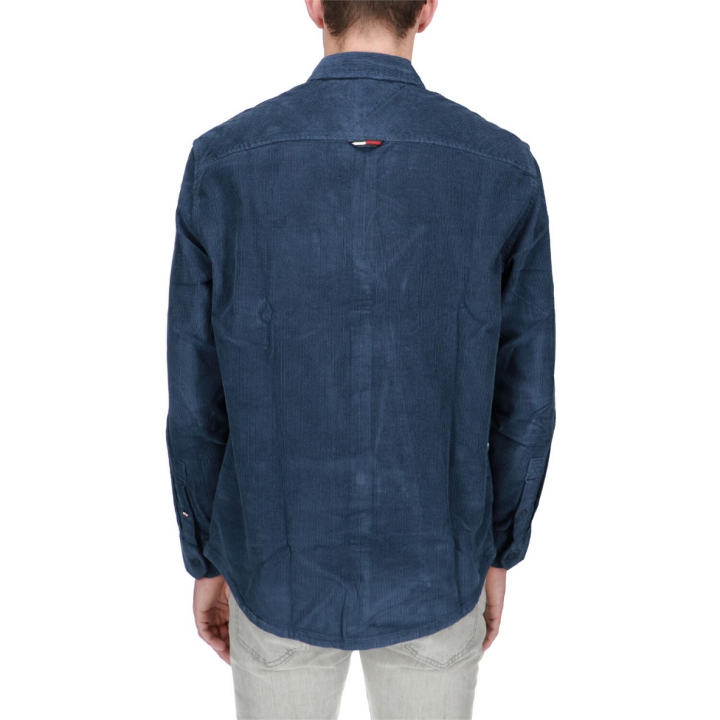 Camicia Tommy Hilfiger Jeans Uomo Corduroy Shirt C87 TWILIGHTNAVY