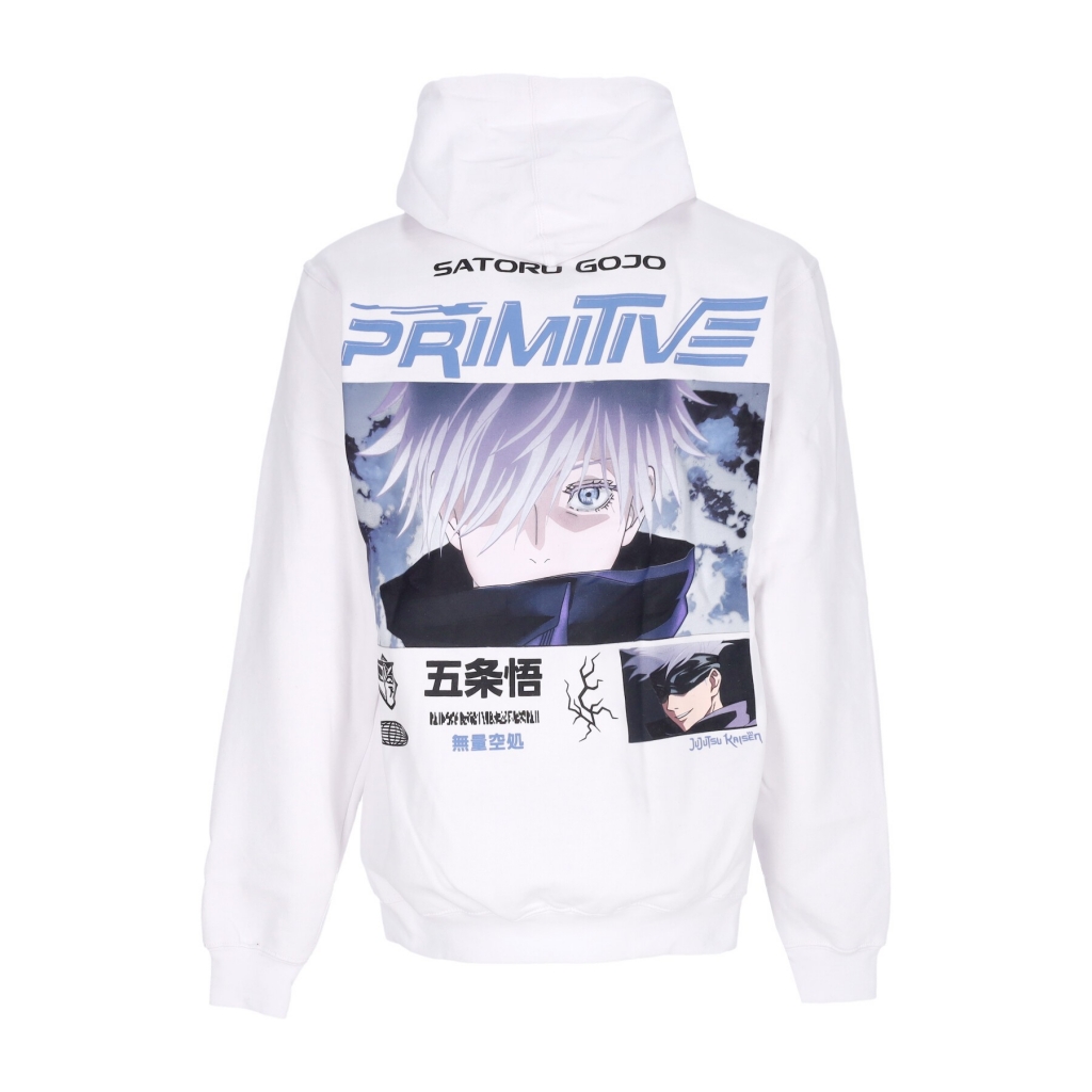felpa cappuccio uomo satoru hoodie x jujutsu kaisen WHITE