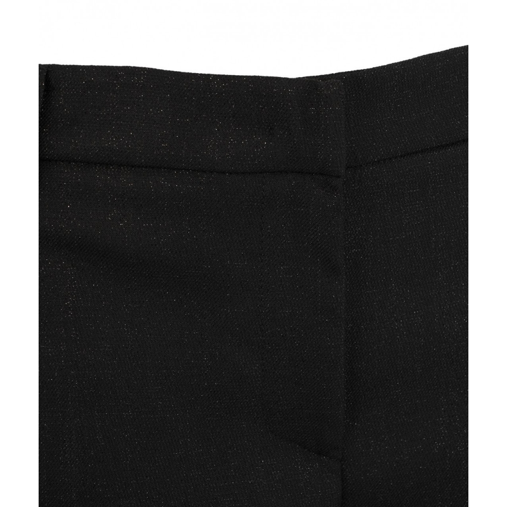 Pantaloni con finitura glitterata nero