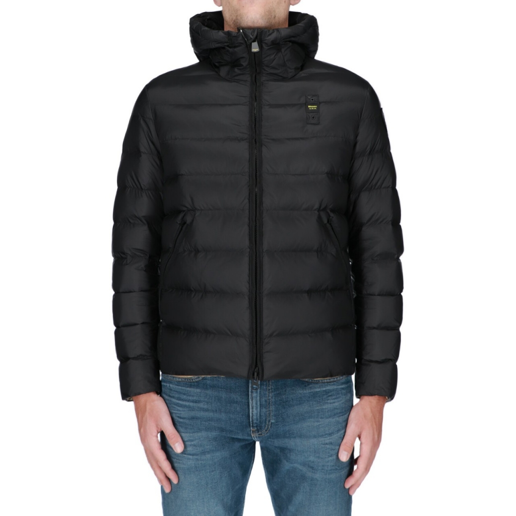 Piumino Blauer Usa Uomo Cappuccio Corto 999TT NERO