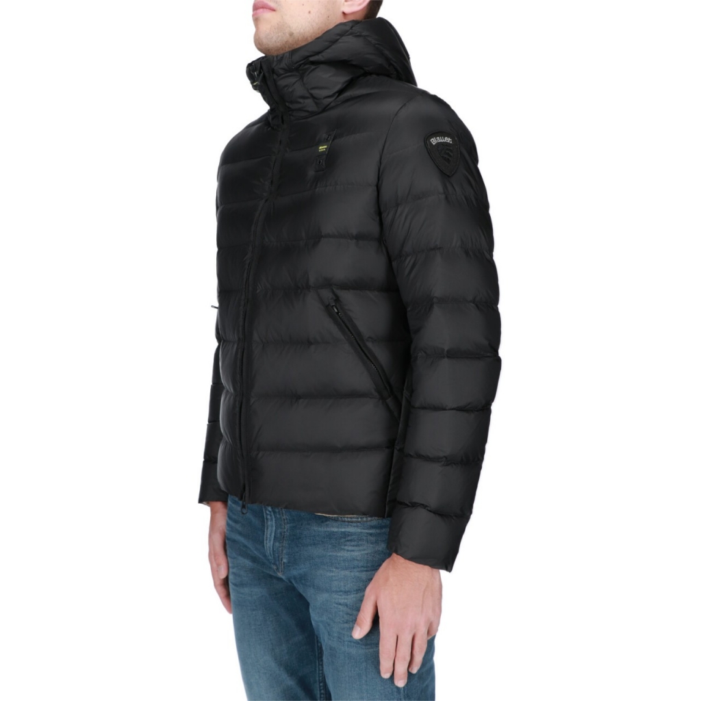 Piumino Blauer Usa Uomo Cappuccio Corto 999TT NERO