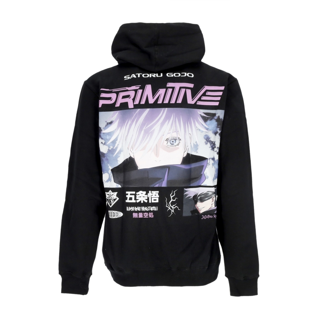 felpa cappuccio uomo satoru hoodie x jujutsu kaisen BLACK