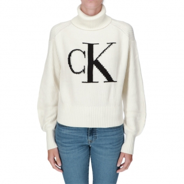 Maglia Calvin Klein Jeans Donna Blown Up Ck Loose YBI IVORY
