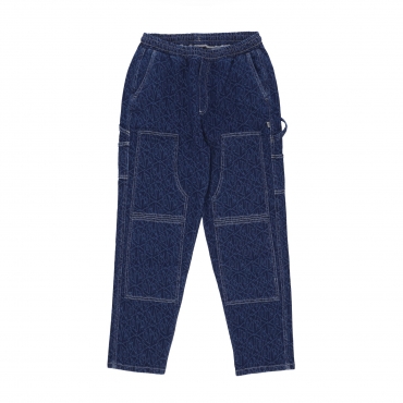 pantalone lungo uomo monogram laser carpenter pants BLUE