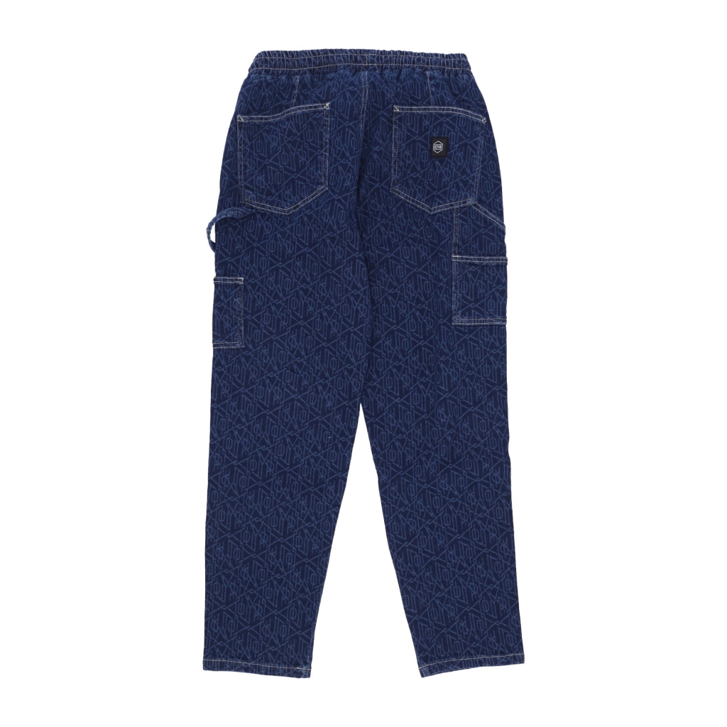 pantalone lungo uomo monogram laser carpenter pants BLUE