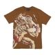 maglietta uomo armored titan tee x attack on titan BROWN