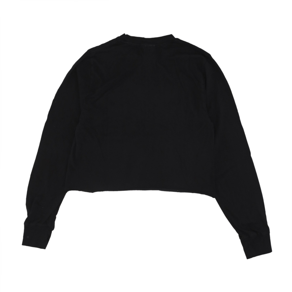 maglietta manica lunga corta donna lord nermal cropped pocket tee BLACK