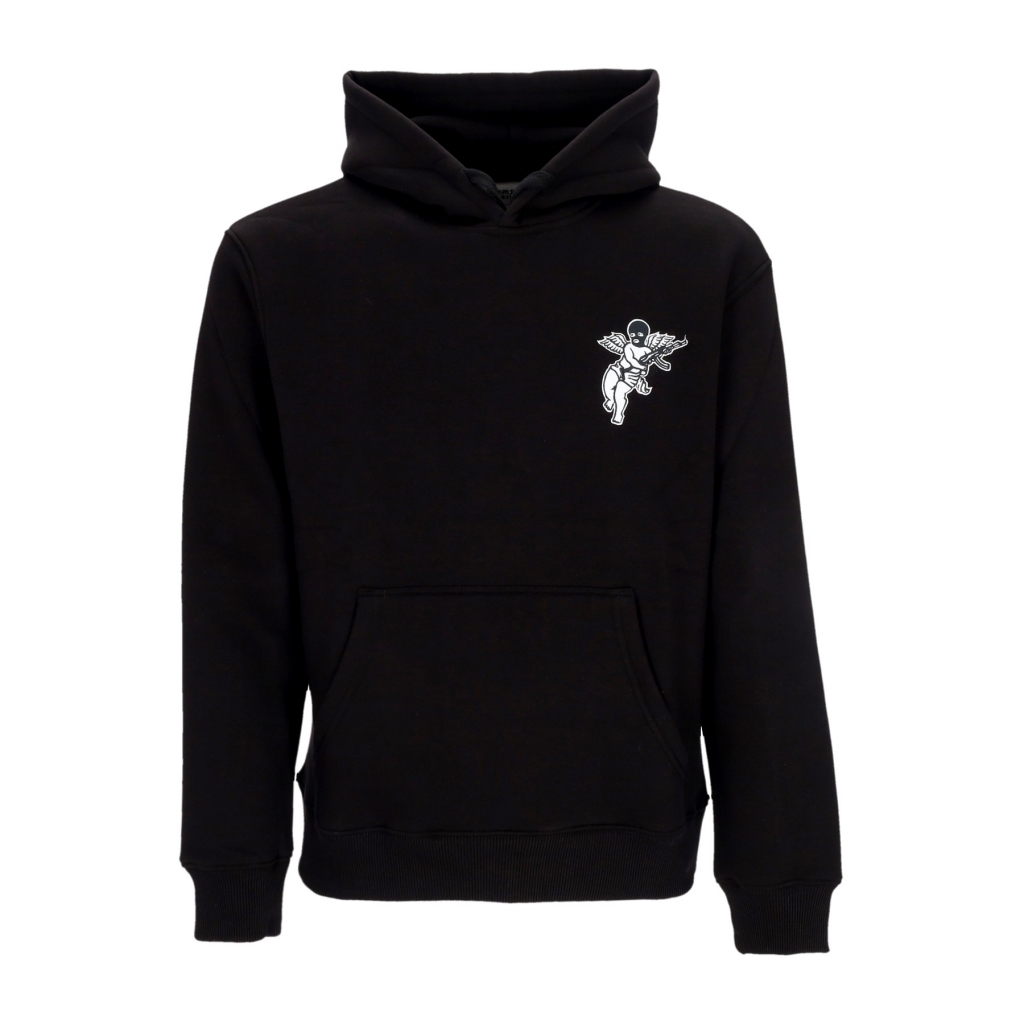 felpa cappuccio uomo no more space embroidered hoodie BLACK