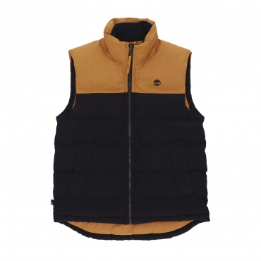 piumino smanicato uomo welch mnt puffer vest WHEAT BOOT/BLACK