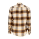 camicia manica lunga uomo l/s heavy flannel plaid shirt WHITE SMOKE