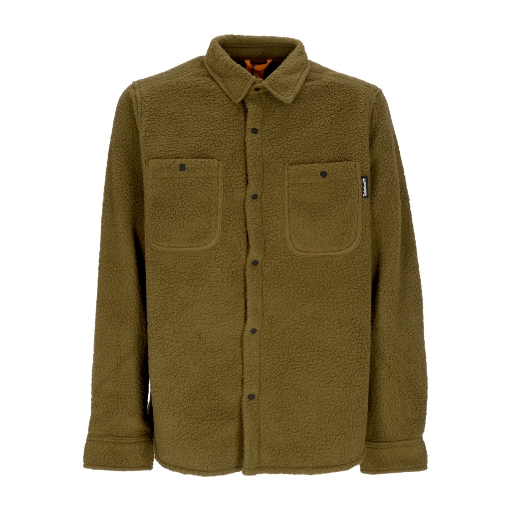 camicia imbottita uomo fleece overshirt DARK OLIVE