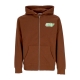 felpa cappuccio zip uomo city watch dog premium zip hooded fleece SEPIA