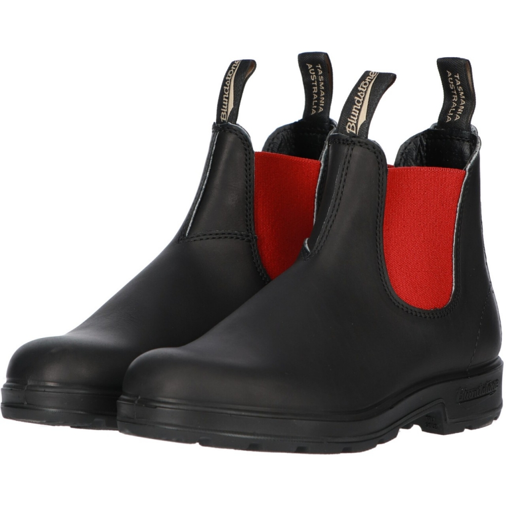 Scarpa Blundstone Donna Australian Waterproof Leather BLACK RED