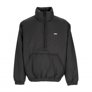 piumino anorak uomo studio mock neck anorak BLACK