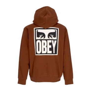 felpa cappuccio uomo eyes icon hood premium fleece SEPIA