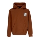 felpa cappuccio uomo eyes icon hood premium fleece SEPIA