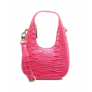 Borsa Shiny Croco pink