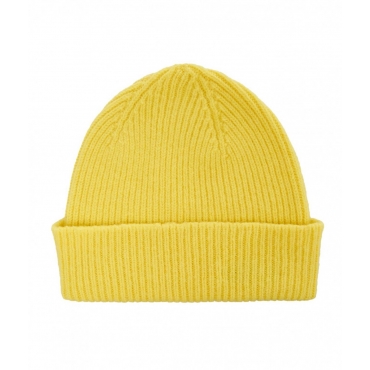 Beanie in maglia giallo