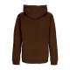 felpa cappuccio donna love hurts 2 basic hooded fleece BROWN