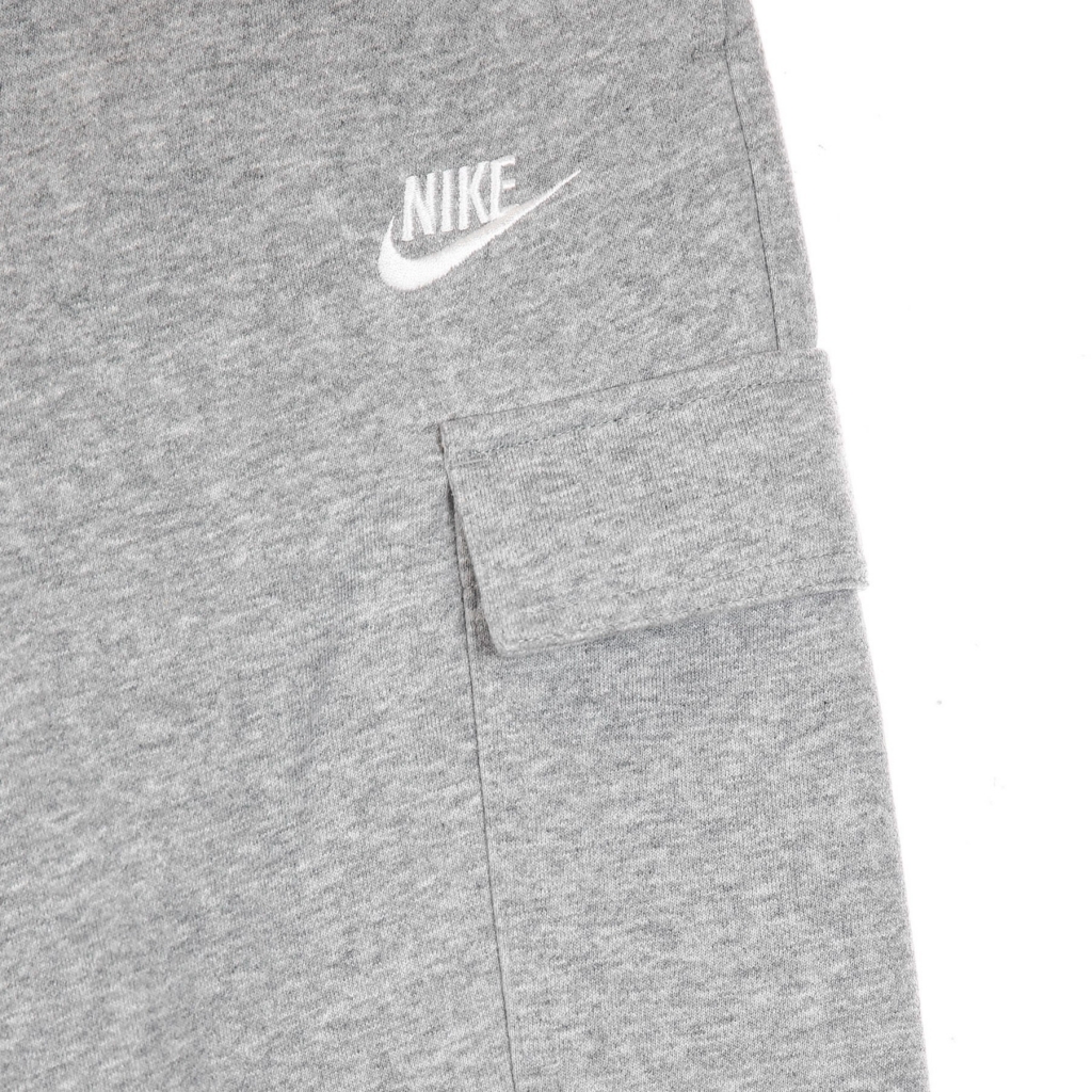 pantalone tuta leggero uomo sportswear club cargo pant DK GREY HEATHER/MATTE SILVER/WHITE