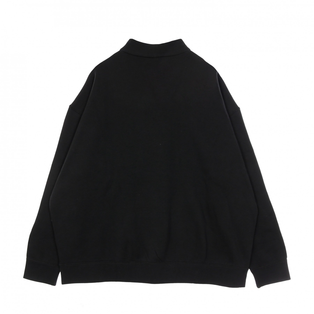 felpa collo alto donna w sportswear essential classic trend fleece quarter zip BLACK/WHITE