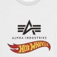 maglietta uomo hot wheels flag tee WHITE