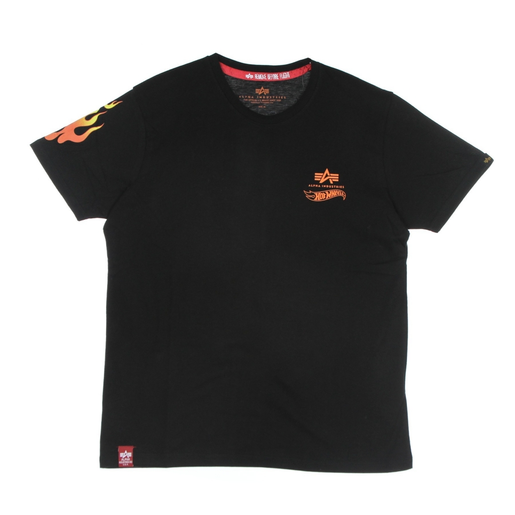 maglietta uomo flame tee x hot wheels BLACK