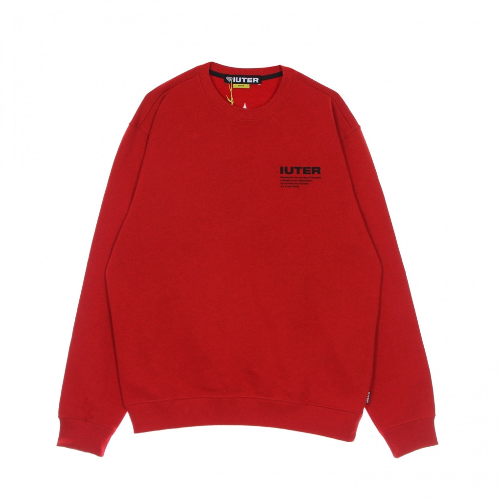 felpa girocollo uomo info crewneck RED