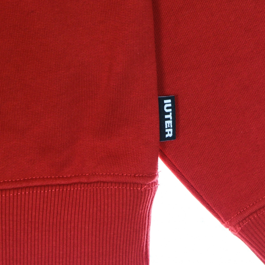 felpa girocollo uomo info crewneck RED