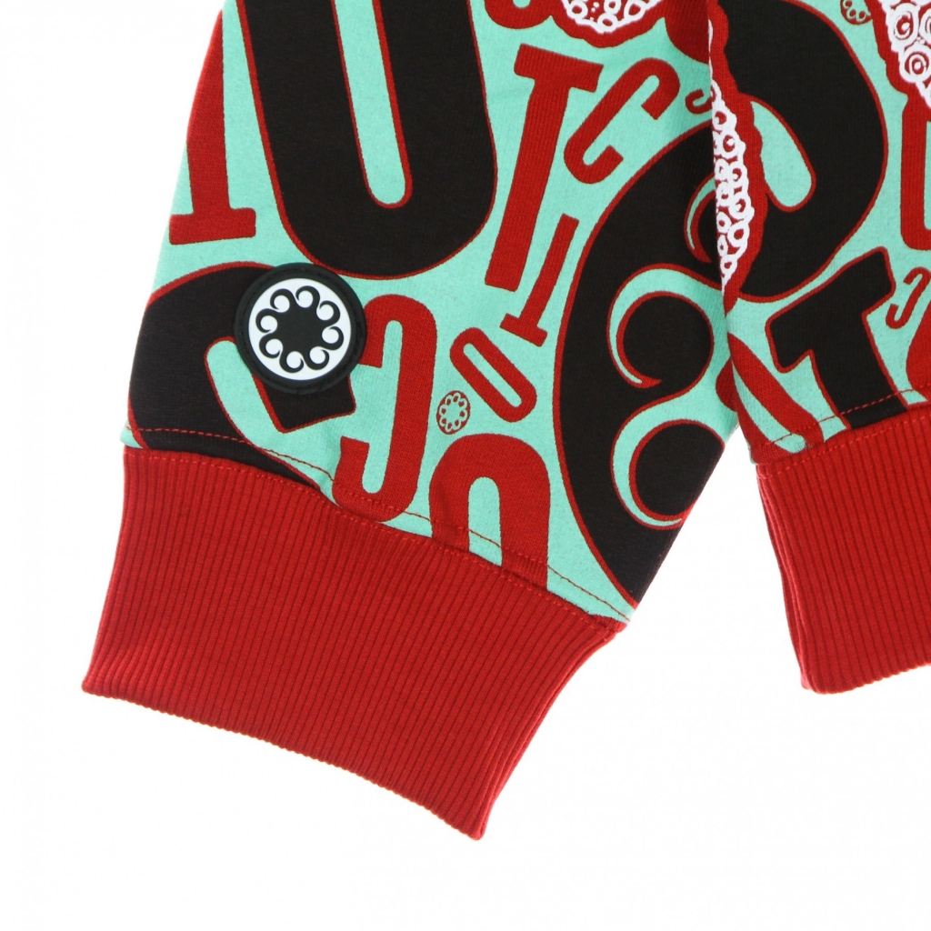 felpa cappuccio uomo letterz hoodie RED