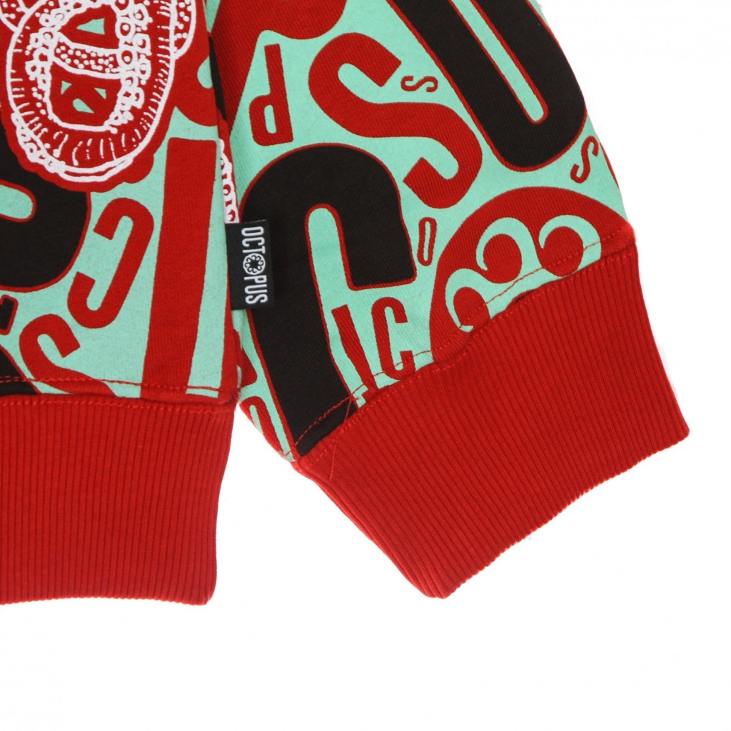 felpa cappuccio uomo letterz hoodie RED