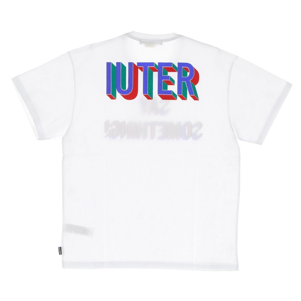 maglietta uomo say something tee WHITE