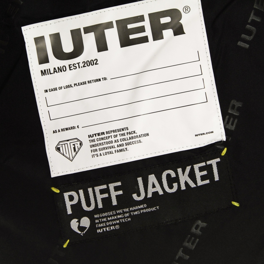 piumino uomo horns allover puff jacket BLACK